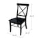 International Concepts Set of 2 X-Back Chairs with Solid Wood Seats, Black Seat, Wood Back, 36.9 W 22.2 in L 22.2 H C46-613P - alternate 2